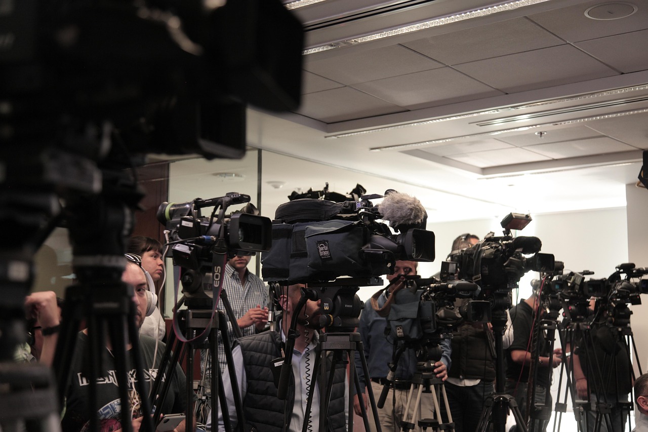 press conference microphones