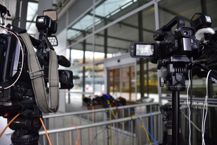 press conference microphones
