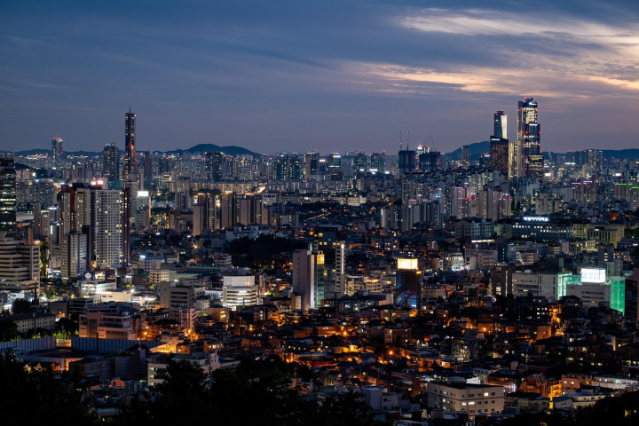 city skyline night