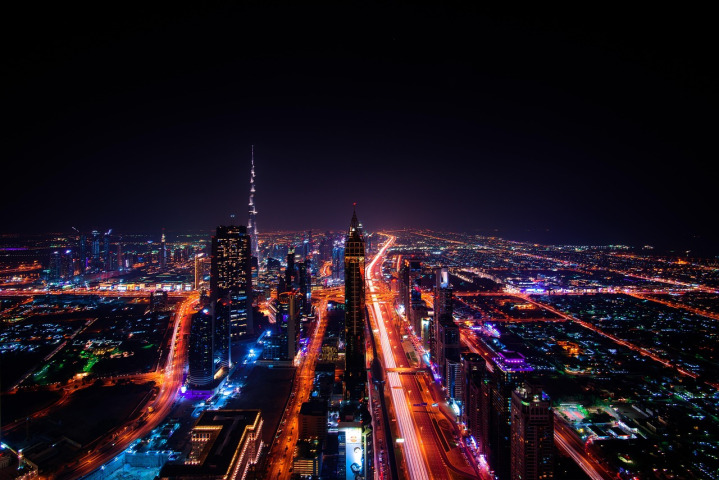 city skyline night